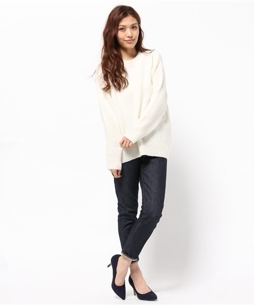 MOUSSY（マウジー）の「BOUCLE KNIT TOPS（ニット/セーター・レディース・トップグレー/オフホワイト/キャメル・FREE）」の7枚目の写真