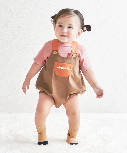 MIKI HOUSE（ミキハウス）の「【WEB限定】ロンパース（ロンパース・キッズ・ベージュ/ピンク/ブルー・フリー(80-90cm)）」の4枚目の写真