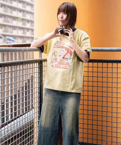 FRUIT OF THE LOOM(フルーツオブザルーム)の「FTL x KELLOGGS RINGER T-SHIRT2 / ケロッグ コラボ 半袖リンガーTシャツ ココポップスデザイン(Tシャツ/カットソー・メンズ・イエロー・S/L/M)」の13枚目の写真