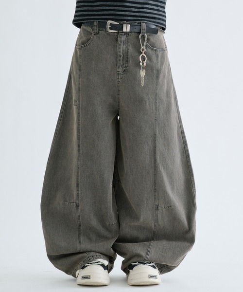 EPNK（イーピーエヌケー）の「UMBRO×EPNK 13OZ-Curve denim / 13オンスカーブデニム（デニムパンツ・メンズ・ブラック/インディゴブルー/ブラウン系その他・LARGE/MEDIUM/SMALL）」の2枚目の写真