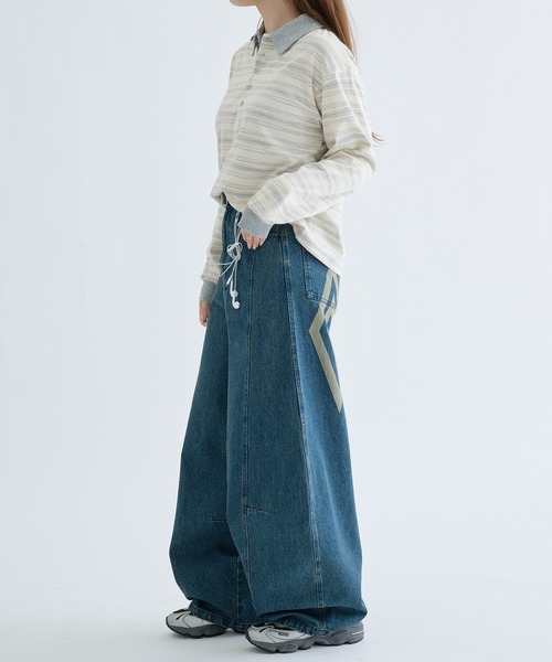 EPNK（イーピーエヌケー）の「UMBRO×EPNK 13OZ-Curve denim / 13オンスカーブデニム（デニムパンツ・メンズ・ブラック/インディゴブルー/ブラウン系その他・LARGE/MEDIUM/SMALL）」の19枚目の写真