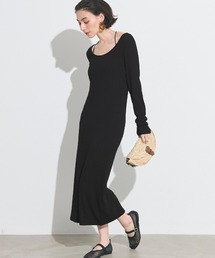 coca（coca） | とろみリブUネックワンピース(ワンピース)