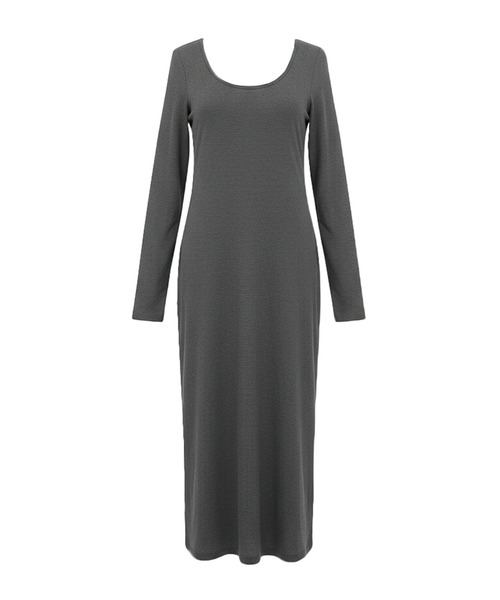 coca(coca)(コカ)の「とろみリブUネックワンピース(ワンピース・レディース・ブラック/チャコール・S/M/L)」の20枚目の写真