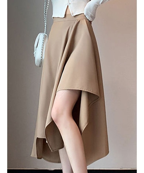 SallyLunn(サリーラン)の「アシンメトリーヘム フレアスカート(スカート・レディース・ベージュ/ブラック/グレー・LARGE/MEDIUM)」の14枚目の写真