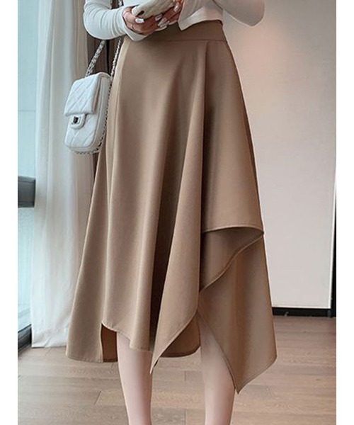 SallyLunn(サリーラン)の「アシンメトリーヘム フレアスカート(スカート・レディース・ベージュ/ブラック/グレー・LARGE/MEDIUM)」の15枚目の写真