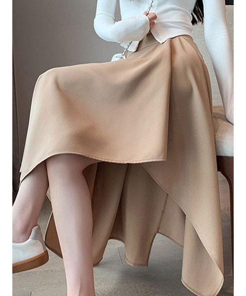 SallyLunn(サリーラン)の「アシンメトリーヘム フレアスカート(スカート・レディース・ベージュ/ブラック/グレー・LARGE/MEDIUM)」の11枚目の写真