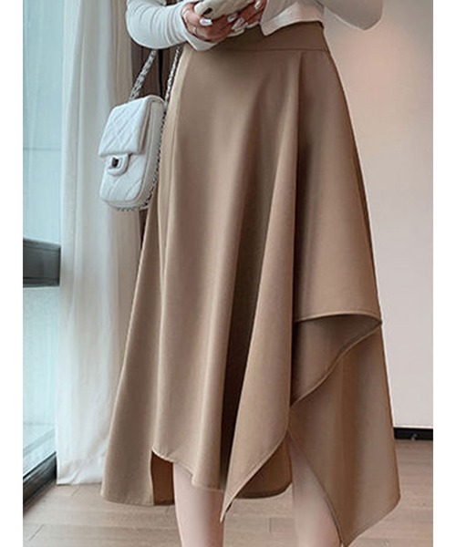 SallyLunn(サリーラン)の「アシンメトリーヘム フレアスカート(スカート・レディース・ベージュ/ブラック/グレー・LARGE/MEDIUM)」の12枚目の写真