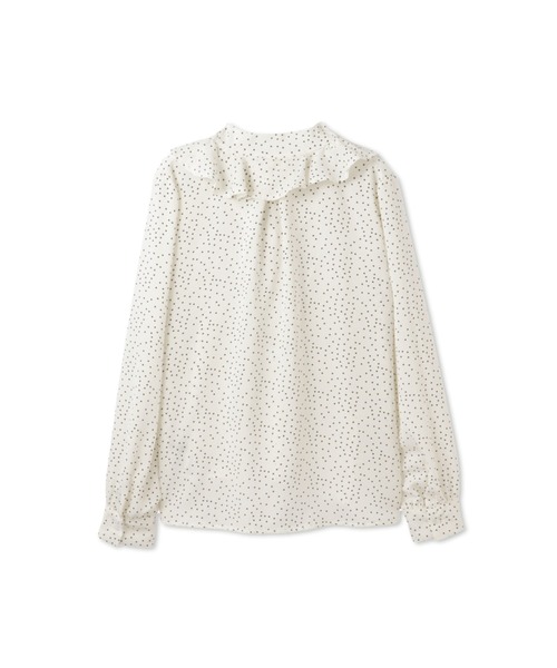 ketty(ケティ)の「デシンVネックフリルドットボウタイブラウス≪手洗い可能≫(シャツ/ブラウス・レディース・ホワイト系その他/ブラック系その他・M)」の5枚目の写真