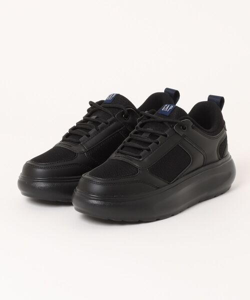 GAP(ギャップ)の「【GAP】厚底コートスニーカー(スニーカー・レディース・ブラック/アイボリー・23.0cm/24.0cm/25.0cm)」の1枚目の写真