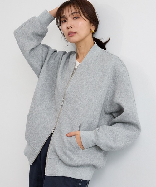 BARNYARDSTORM（バンヤードストーム）の「BARNYARDSTORM / ダンボールZIPブルゾン（ブルゾン・レディース・グレー/ベージュ・M/S）」の2枚目の写真