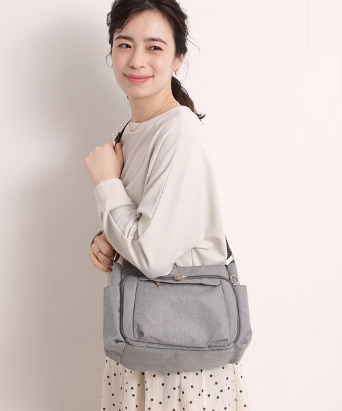 ITS'DEMO（イッツデモ）の「【10ポケット】ガバッとショルダー（ショルダーバッグ・レディース・ベビーピンク/グレー系3・00）」の7枚目の写真