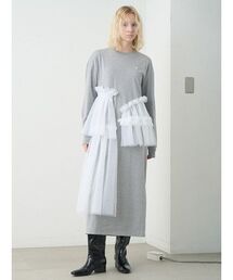 SORIN（ソリン　）の「Tulle Docking Big Dress/チュールドッキング ビッグドレス（ワンピース）」