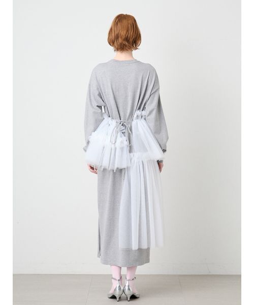 SORIN（ソリン　）の「Tulle Docking Big Dress/チュールドッキング ビッグドレス（ワンピース・レディース・グレー/ブラック/ナチュラル・36/38）」の11枚目の写真