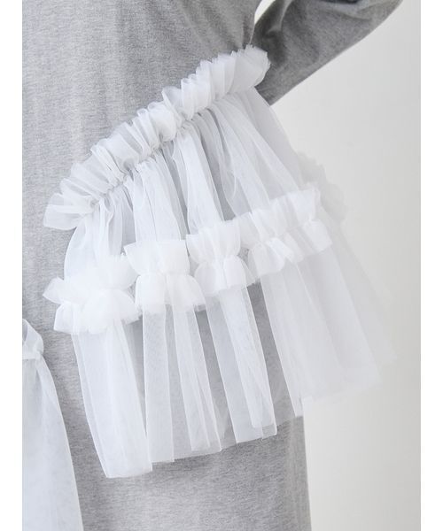 SORIN（ソリン　）の「Tulle Docking Big Dress/チュールドッキング ビッグドレス（ワンピース・レディース・グレー/ブラック/ナチュラル・36/38）」の14枚目の写真