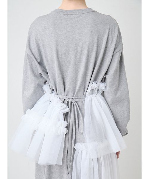 SORIN（ソリン　）の「Tulle Docking Big Dress/チュールドッキング ビッグドレス（ワンピース・レディース・グレー/ブラック/ナチュラル・36/38）」の15枚目の写真