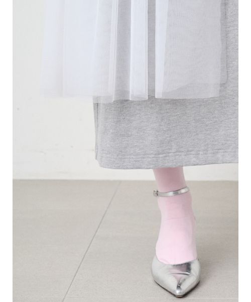 SORIN（ソリン　）の「Tulle Docking Big Dress/チュールドッキング ビッグドレス（ワンピース・レディース・グレー/ブラック/ナチュラル・36/38）」の18枚目の写真