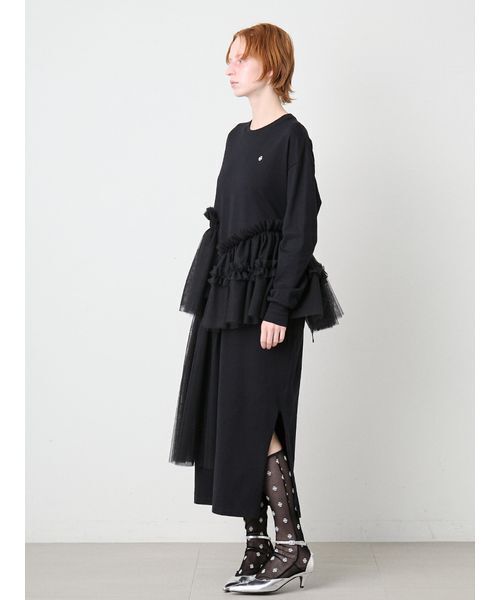 SORIN（ソリン　）の「Tulle Docking Big Dress/チュールドッキング ビッグドレス（ワンピース・レディース・グレー/ブラック/ナチュラル・36/38）」の21枚目の写真
