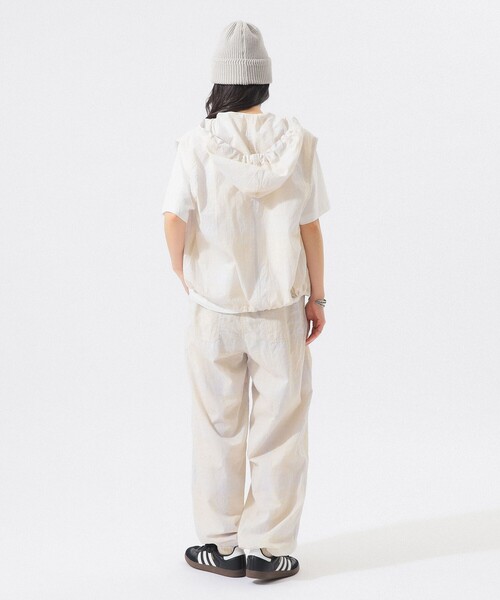 BEAMS BOY（ビームスボーイ）の「【8/6再値下げ】チェック ストライプ フーデッド ノースリーブ（シャツ/ブラウス・レディース・イエロー/ブルー・ONE SIZE）」の5枚目の写真