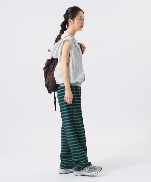 BEAMS BOY（ビームスボーイ）の「【8/6再値下げ】チェック ストライプ フーデッド ノースリーブ（シャツ/ブラウス・レディース・イエロー/ブルー・ONE SIZE）」の8枚目の写真