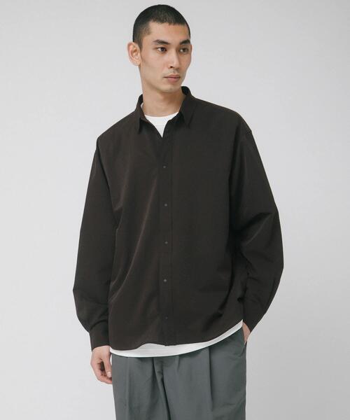 EKAL（エカル）の「『吸水速乾/通気性/軽量』DOT AIR LONG-SLEEVE  SHIRTS（シャツ/ブラウス・メンズ・ネイビー/ブラック/ブラウン・LARGE/MEDIUM）」の2枚目の写真