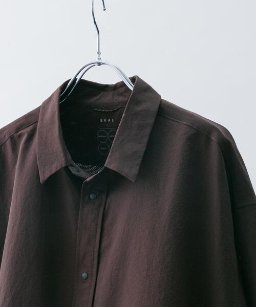 EKAL（エカル）の「『吸水速乾/通気性/軽量』DOT AIR LONG-SLEEVE  SHIRTS（シャツ/ブラウス・メンズ・ネイビー/ブラック/ブラウン・LARGE/MEDIUM）」の11枚目の写真