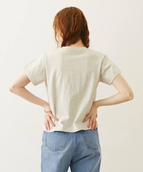 MILKFED.(ミルクフェド)の「ARCH LOGO COMPACT S/S TEE(Tシャツ/カットソー・レディース・ブラック/ライトピンク/オートミール・S/M)」の8枚目の写真