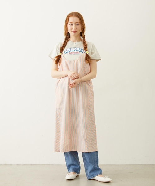 MILKFED.(ミルクフェド)の「ARCH LOGO COMPACT S/S TEE(Tシャツ/カットソー・レディース・ブラック/ライトピンク/オートミール・S/M)」の16枚目の写真