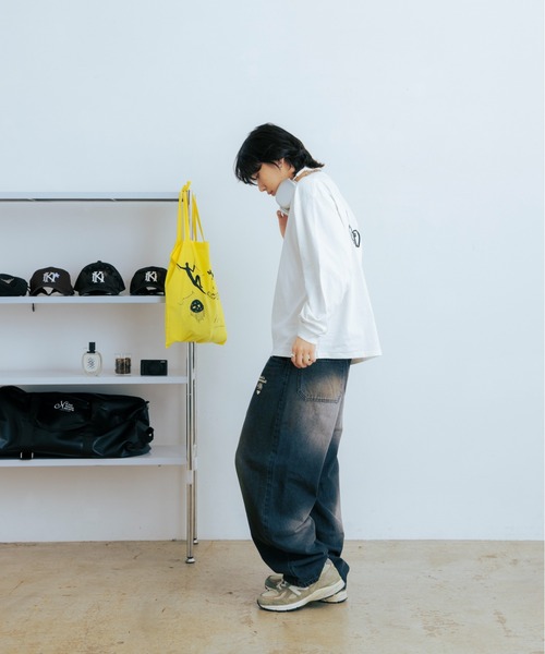 kaoyorinakami(カオヨリナカミ)の「guru guru long tee / グルグルロンT(Tシャツ/カットソー・メンズ・ホワイト/ブラック・SMALL/MEDIUM/LARGE/X-LARGE)」の6枚目の写真