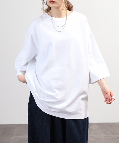 SO(エスオー)の「カットソー(Tシャツ/カットソー・レディース・ホワイト/ブラック/グレイッシュベージュ・F)」の5枚目の写真
