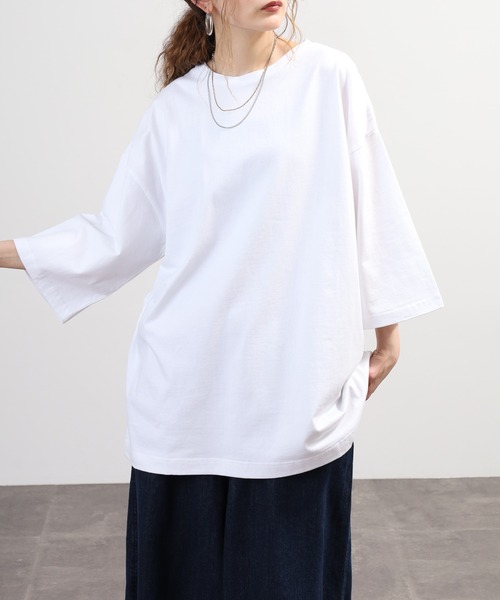 SO(エスオー)の「カットソー(Tシャツ/カットソー・レディース・ホワイト/ブラック/グレイッシュベージュ・F)」の6枚目の写真