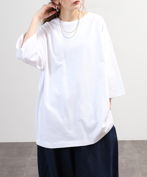 SO(エスオー)の「カットソー(Tシャツ/カットソー・レディース・ホワイト/ブラック/グレイッシュベージュ・F)」の7枚目の写真