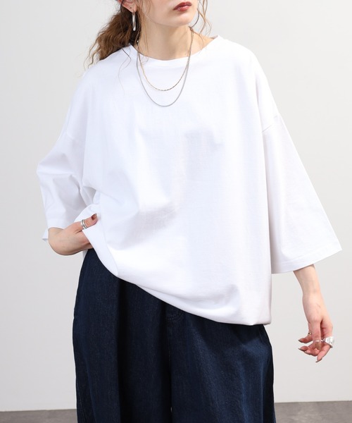 SO(エスオー)の「カットソー(Tシャツ/カットソー・レディース・ホワイト/ブラック/グレイッシュベージュ・F)」の8枚目の写真