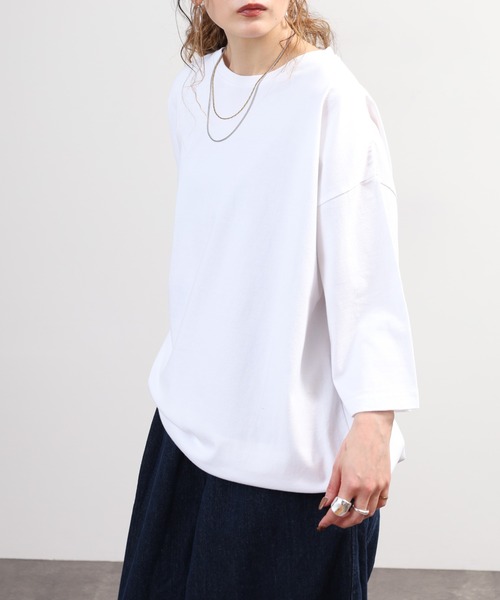 SO(エスオー)の「カットソー(Tシャツ/カットソー・レディース・ホワイト/ブラック/グレイッシュベージュ・F)」の4枚目の写真