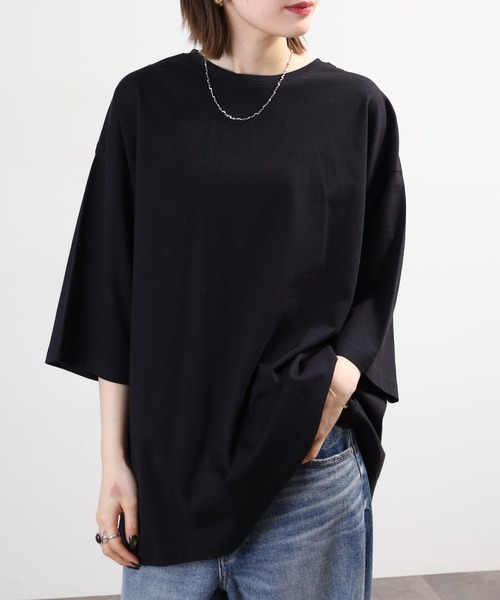 SO(エスオー)の「カットソー(Tシャツ/カットソー・レディース・ホワイト/ブラック/グレイッシュベージュ・F)」の11枚目の写真