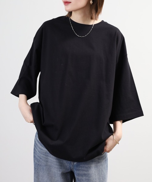 SO(エスオー)の「カットソー(Tシャツ/カットソー・レディース・ホワイト/ブラック/グレイッシュベージュ・F)」の12枚目の写真