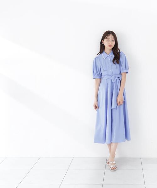 PROPORTION BODY DRESSING(プロポーションボディドレッシング)の「レイヤードカラーシャツワンピース / 1216140407(ワンピース・レディース・ブルー/ベージュ系その他/ネイビー・SMALL/P/S/MEDIUM)」の14枚目の写真