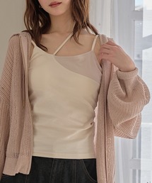 mideal | layered style cross design camisole / レイヤードスタイルクロスデザインキャミソール(キャミソール)