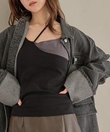 layered style cross design camisole / レイヤードスタイルクロスデザインキャミソール