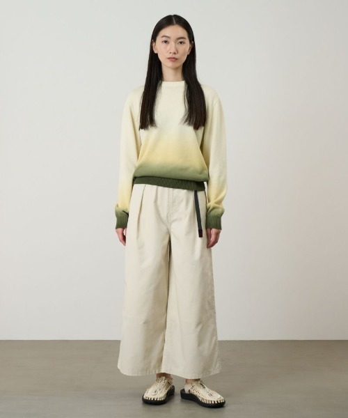 Gramicci(グラミチ)の「Gramicci/グラミチ T/C TWILL BAGGY PANT バギーパンツ ワイドパンツ フロントタック ベルト内蔵 秋 秋服 2026年秋冬(チノパンツ・レディース・チャコールグレー/アイボリー/ブラック/ベージュ・M/L/S)」の15枚目の写真