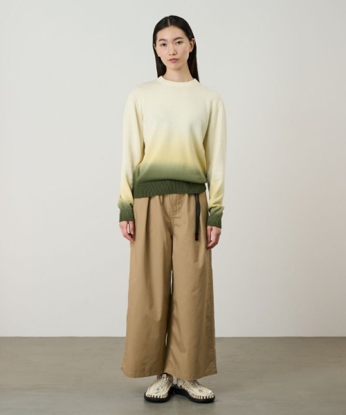 Gramicci(グラミチ)の「Gramicci/グラミチ T/C TWILL BAGGY PANT バギーパンツ ワイドパンツ フロントタック ベルト内蔵 秋 秋服 2026年秋冬(チノパンツ・レディース・チャコールグレー/アイボリー/ブラック/ベージュ・M/L/S)」の12枚目の写真
