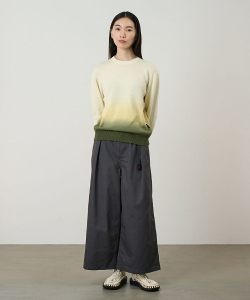 Gramicci(グラミチ)の「Gramicci/グラミチ T/C TWILL BAGGY PANT バギーパンツ ワイドパンツ フロントタック ベルト内蔵 秋 秋服 2026年秋冬(チノパンツ・レディース・チャコールグレー/アイボリー/ブラック/ベージュ・M/L/S)」の10枚目の写真
