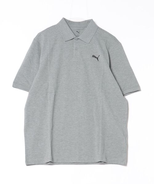 PUMA（プーマ）の「《PUMA》ESS スモール プーマロゴ ピケポロシャツ（ポロシャツ・メンズ・ホワイト/ブラック/ネイビー/ヘザーグレー・S/M/L/XL/XXL）」の3枚目の写真