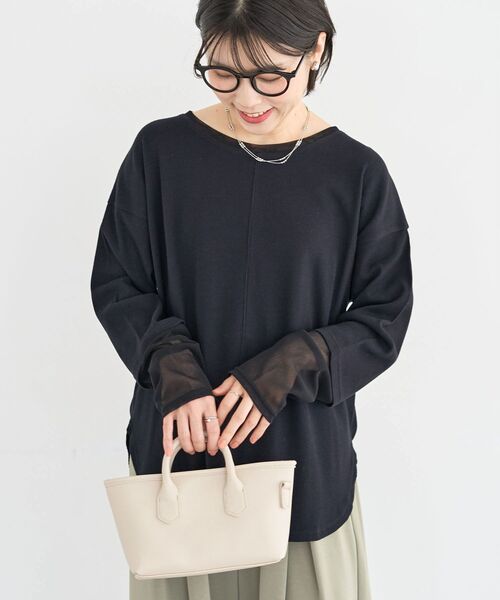 Green Parks(グリーンパークス)の「袖チュールリブプルオーバー(Tシャツ/カットソー・レディース・オレンジ/その他7/ブラック/アイボリー・FREE)」の22枚目の写真