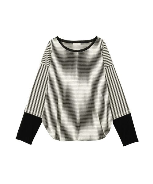 Green Parks(グリーンパークス)の「袖チュールリブプルオーバー(Tシャツ/カットソー・レディース・オレンジ/その他7/ブラック/アイボリー・FREE)」の10枚目の写真