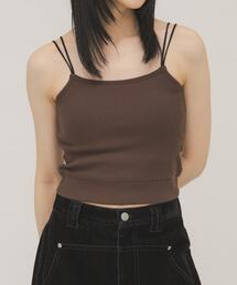 KBF | ダブルストラップクロップドキャミソール(キャミソール)