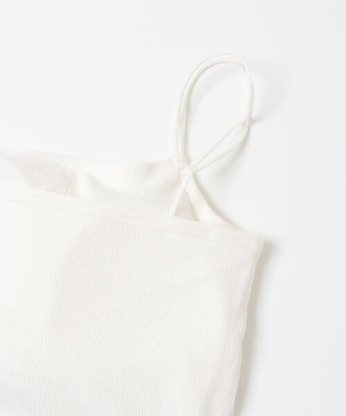 KBF（ケイビーエフ）の「ダブルストラップクロップドキャミソール（キャミソール・レディース・ブラウン/オフホワイト・ONE）」の7枚目の写真