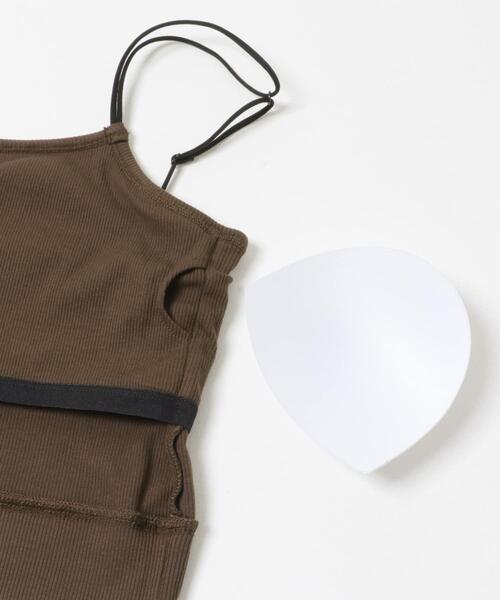 KBF（ケイビーエフ）の「ダブルストラップクロップドキャミソール（キャミソール・レディース・ブラウン/オフホワイト・ONE）」の14枚目の写真