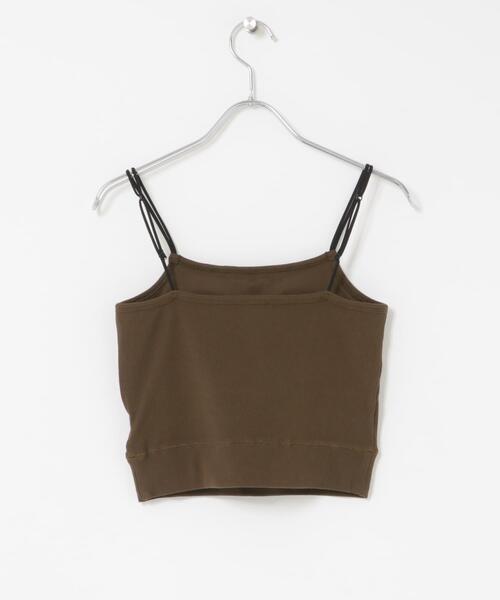 KBF（ケイビーエフ）の「ダブルストラップクロップドキャミソール（キャミソール・レディース・ブラウン/オフホワイト・ONE）」の15枚目の写真