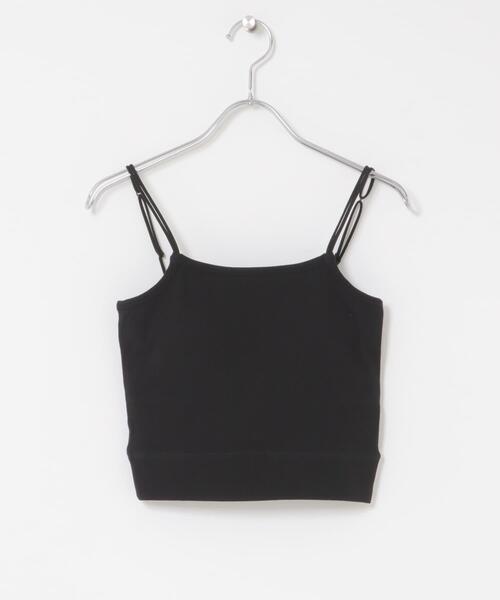 KBF（ケイビーエフ）の「ダブルストラップクロップドキャミソール（キャミソール・レディース・ブラウン/オフホワイト・ONE）」の22枚目の写真