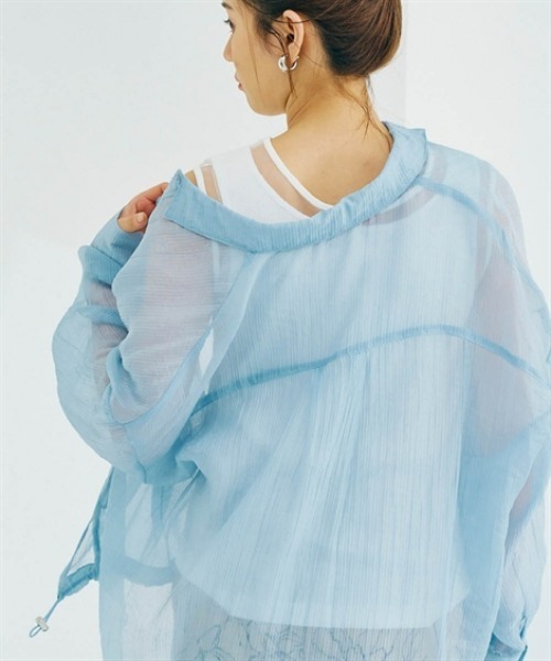 nissen（ニッセン）の「シアー切替タンクトップ（タンクトップ・レディース・ドット/オフホワイト・S/M/L/LL）」の6枚目の写真